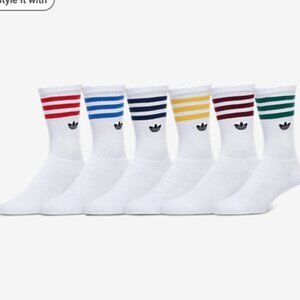 Adidas Originals 6-pair Retro CREW socks 6pk sport socks white 6-12